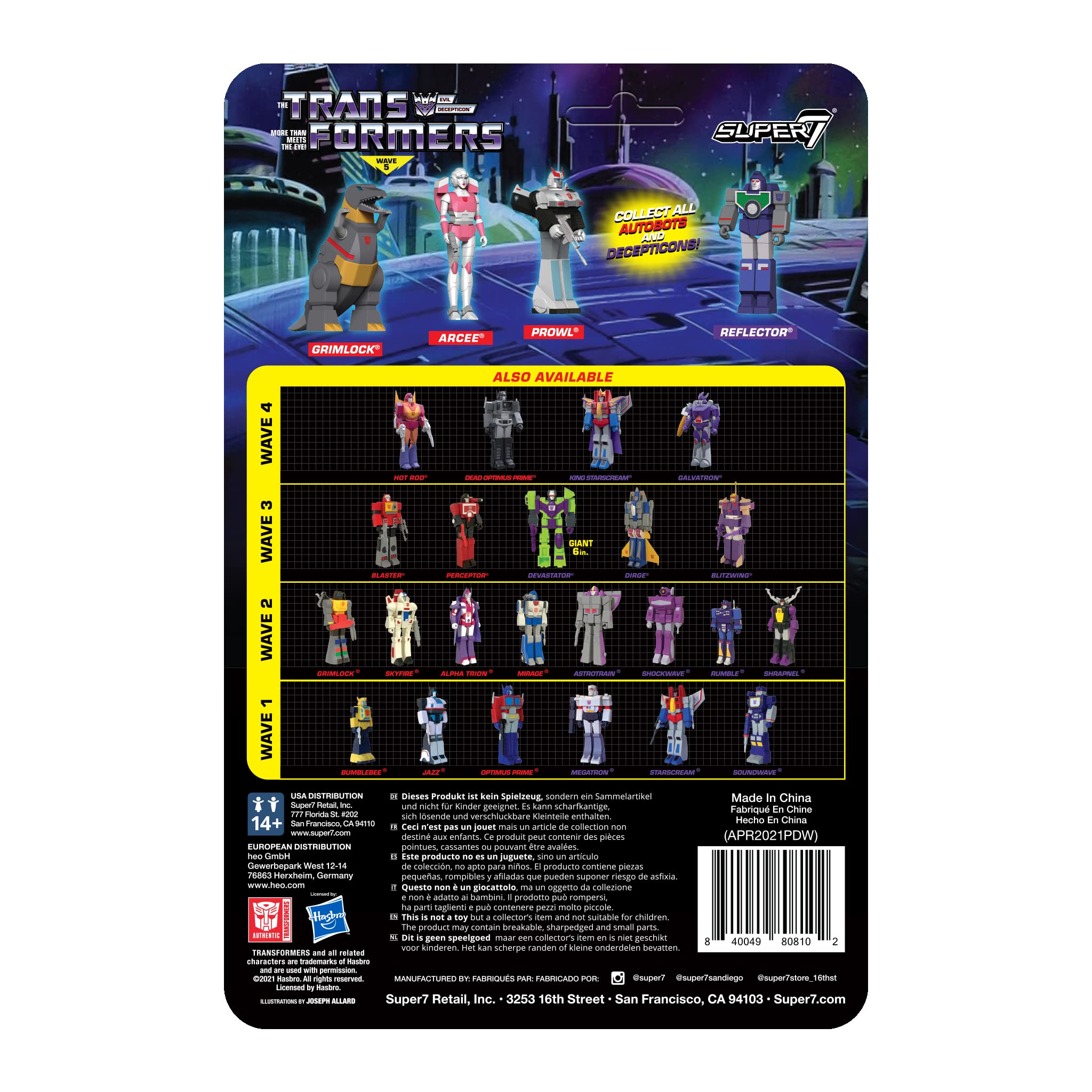 Amazon.co.jp: Super7 トランスフォーマー リフレクター - 3.75インチ